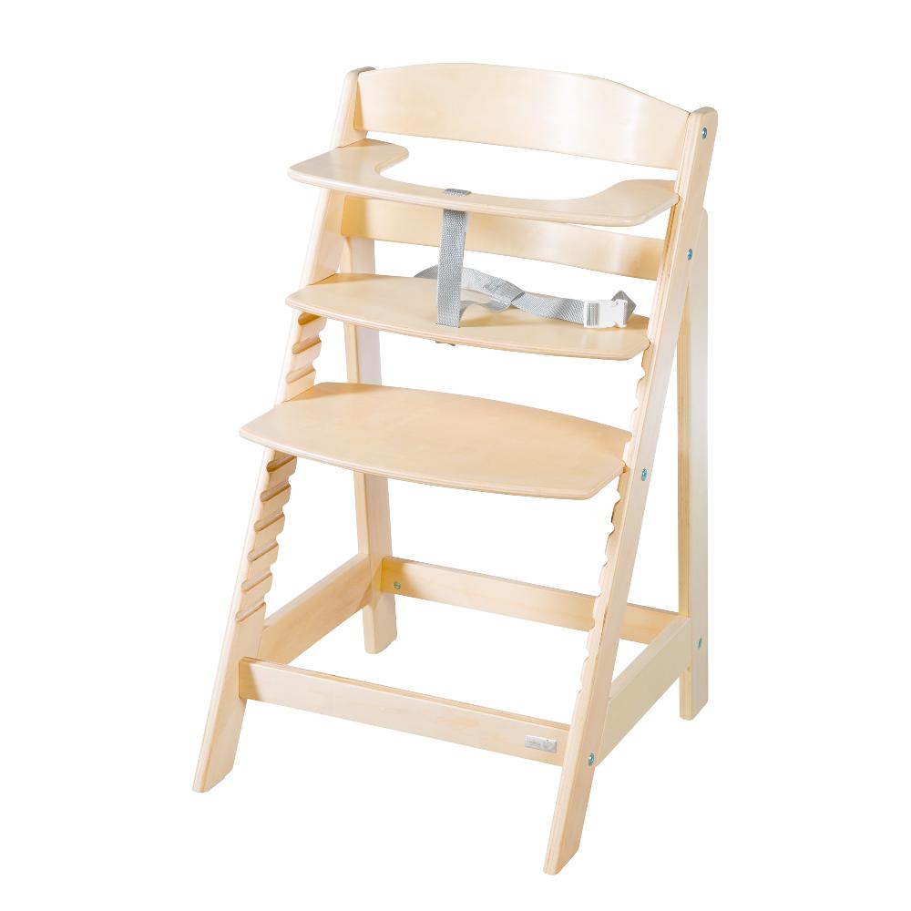 babymarkt Treppenhochstuhl Born Up natur Set 2 in 1 inkl. Aufsatz Greyish gesteppt 50% Rabatt für begrenzte Zeit