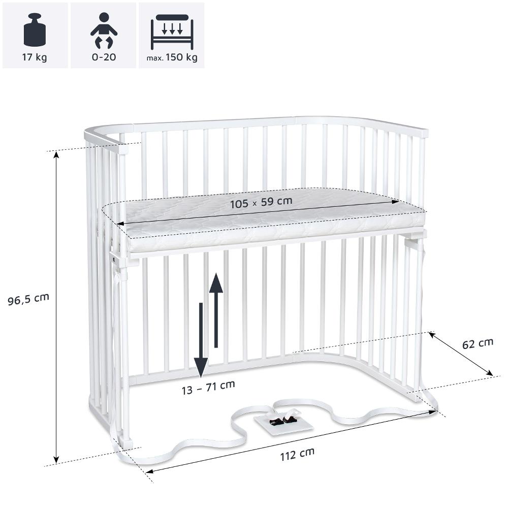 babymarkt Beistellbett Boxspring XXL weiß Online