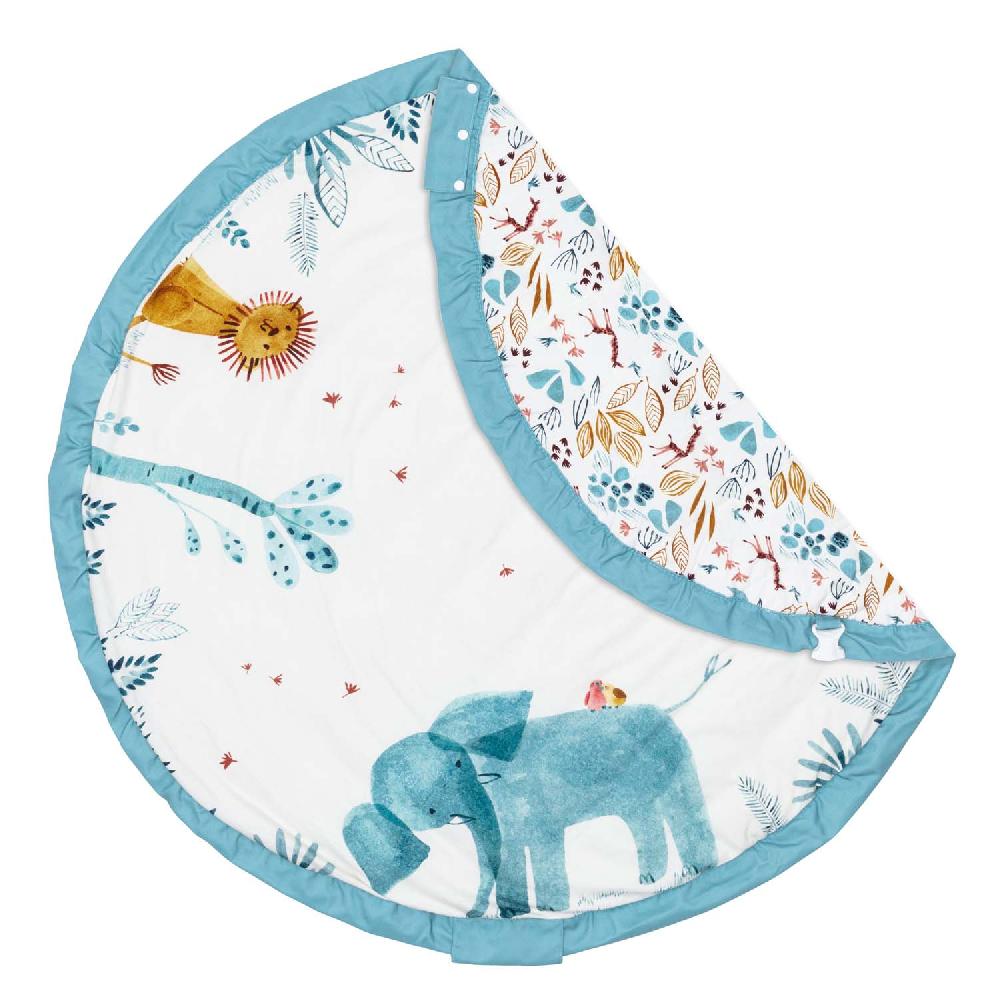 babymarkt play&go 2-in-1-Aufbewahrungstasche und Spielmatte Moulin Roty baobab blue ⌀120 cm Günstiger Verkauf