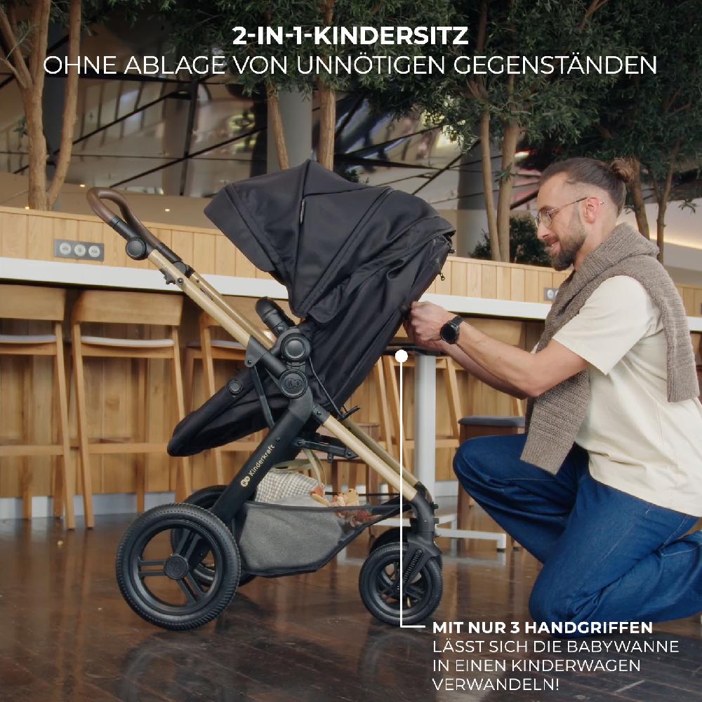 babymarkt Kombikinderwagen MOOV2 XL Pure Black Kauf eins, bekomm eins gratis
