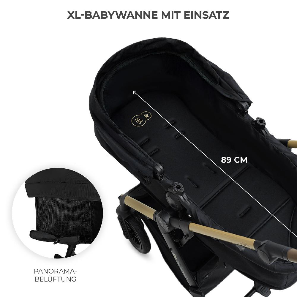 babymarkt Kombikinderwagen MOOV2 XL Pure Black Kauf eins, bekomm eins gratis