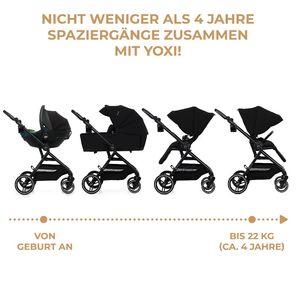babymarkt Kinderwagen YOXI 2in1 pure black Tägliche Deals