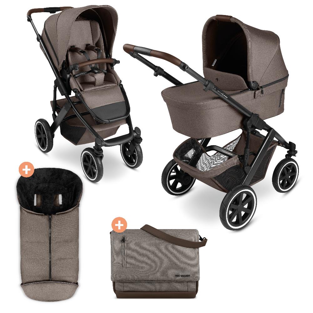 babymarkt Kombikinderwagen Salsa 5 Air inkl. Wickeltasche Urban und Winterfußsack nature