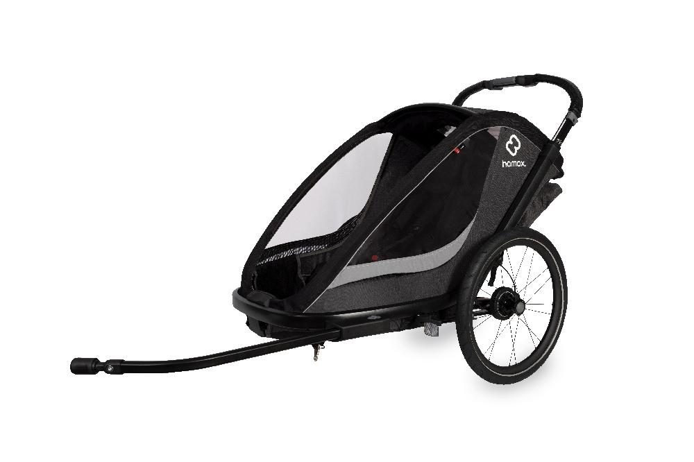 babymarkt Kinderfahrradanhänger Cocoon ONE Einsitzer grey/black inkl. Babysitz für Outback/Avenida und Traveller Letzte 2 Tage