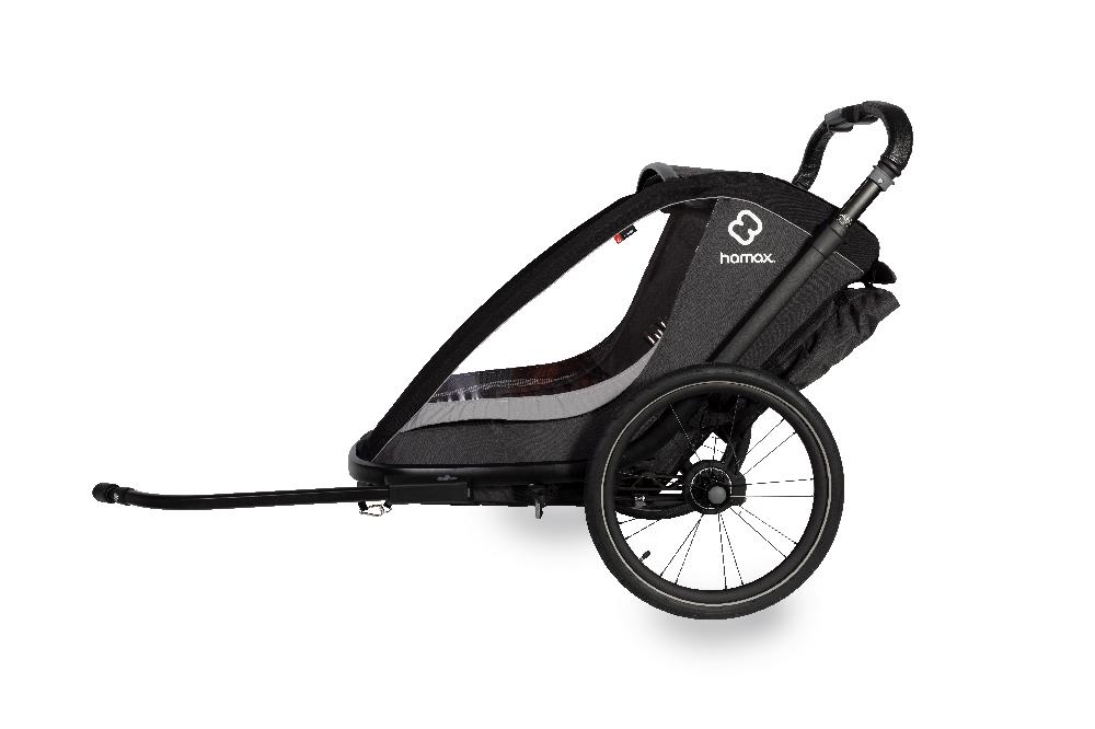 babymarkt Kinderfahrradanhänger Cocoon ONE Einsitzer grey/black inkl. Babysitz für Outback/Avenida und Traveller Letzte 2 Tage