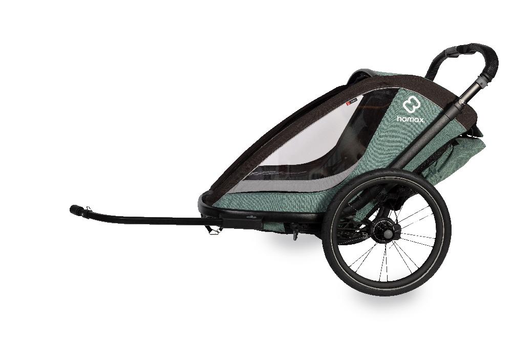 babymarkt Kinderfahrradanhänger Cocoon ONE Einsitzer green/black inkl. Babysitz für Outback/Avenida und Traveller Letzter Tag