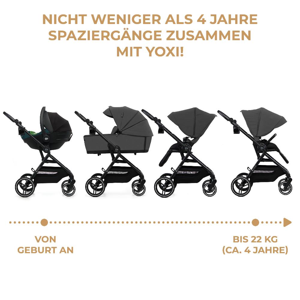 babymarkt Kinderwagen YOXI 2in1 Moonlight Grey Nur für heute