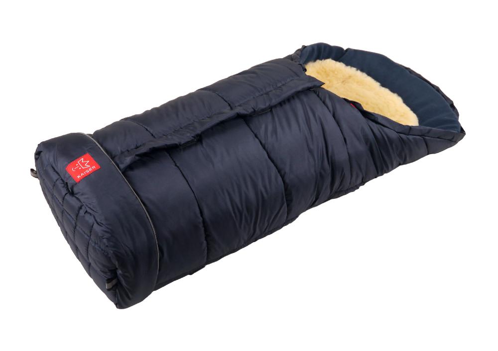 babymarkt Fußsack SHEEPY mit Lammfelleinlage marine Fabrikladen