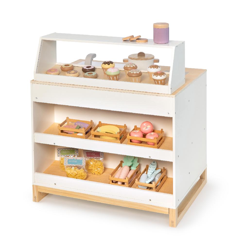 babymarkt Spielküche & Shop Prunus weiß/natur Günstiger Verkauf