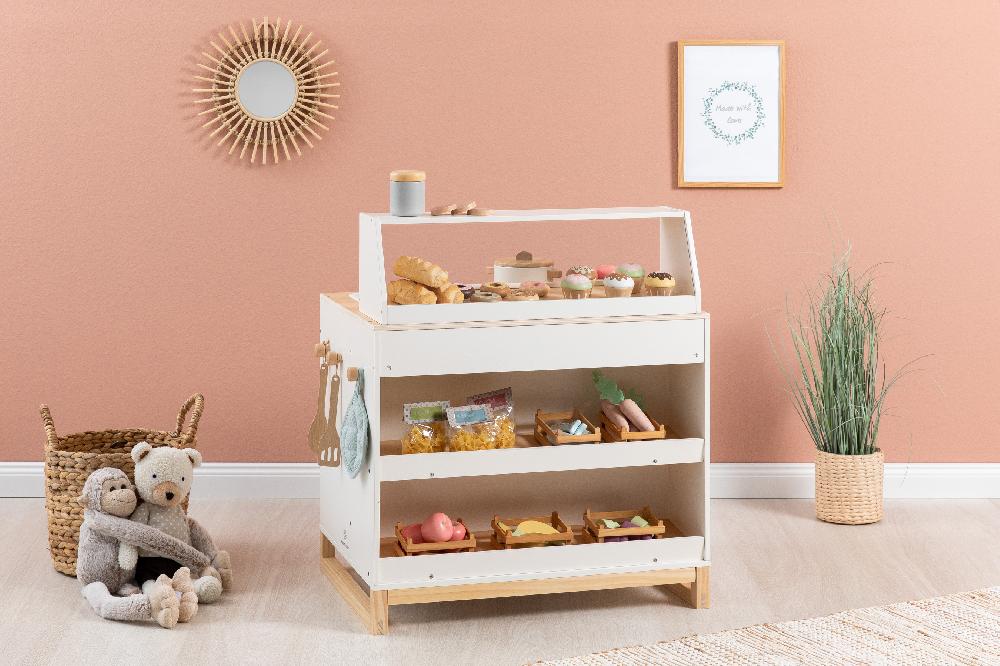 babymarkt Spielküche & Shop Prunus weiß/natur Günstiger Verkauf