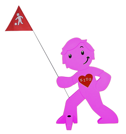 babymarkt Streetbuddy Warnfigur für mehr Kindersicherheit - magenta