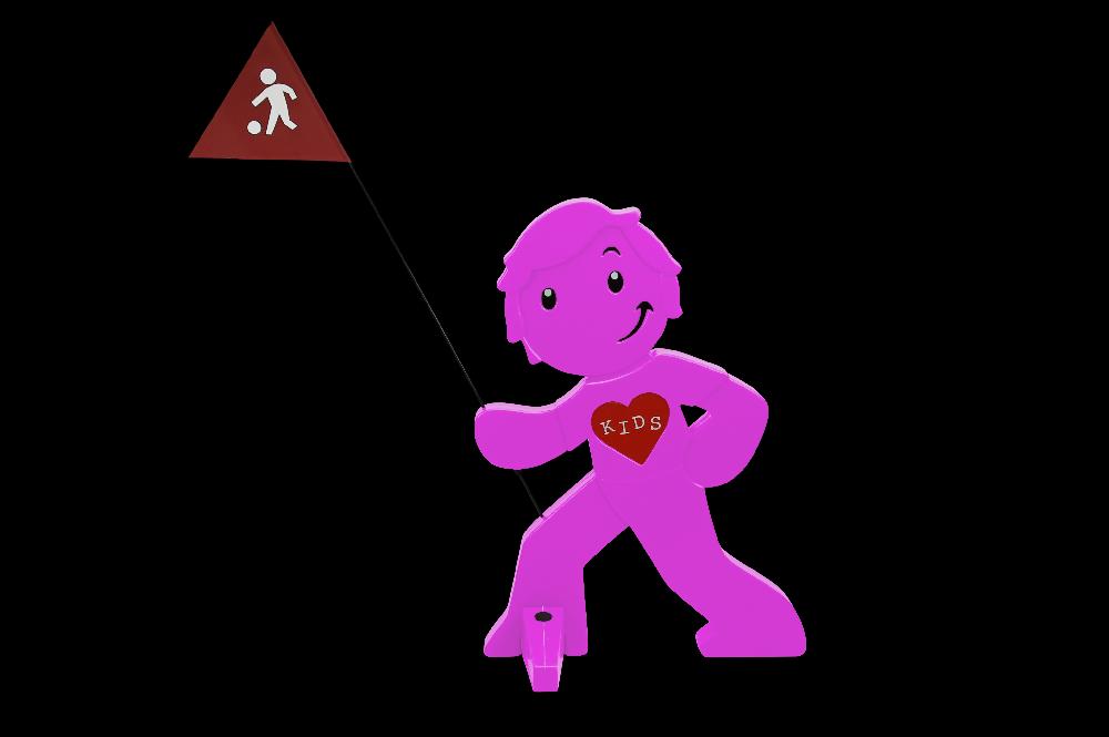 babymarkt Streetbuddy Warnfigur für mehr Kindersicherheit - magenta Jubiläumsangebot