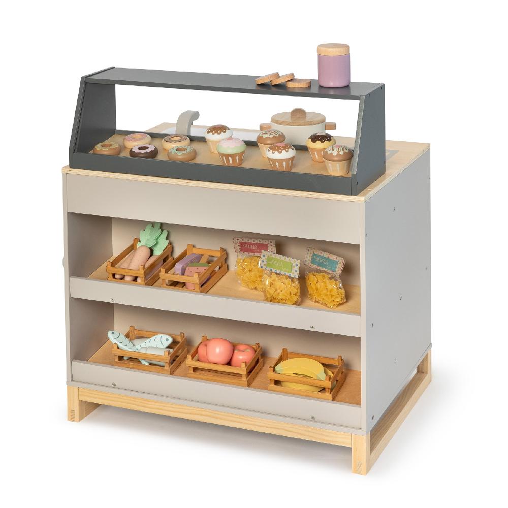 babymarkt Spielküche & Shop Prunus warmgrau/natur Bis zu 65% Rabatt