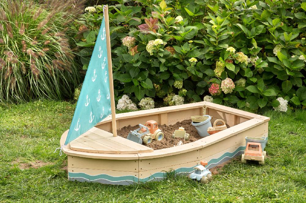 babymarkt Sandkasten "Anchor Lover" natur-petrolblau Nur für heute