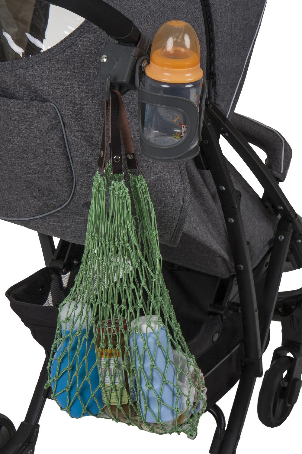 babymarkt Flaschenhalter mit Taschenhalter grau Riesige Rabatte