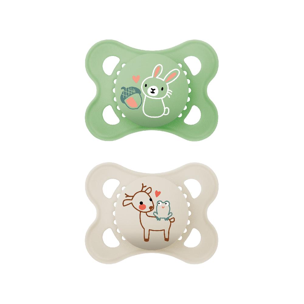 babymarkt Schnuller Original Silikon 2 Stk. Hase/Reh 0-6 Monate