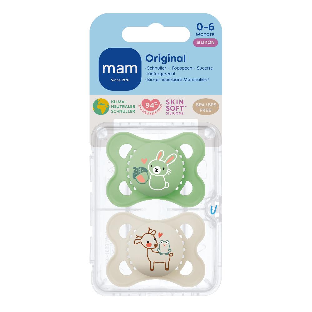 babymarkt Schnuller Original Silikon 2 Stk. Hase/Reh 0-6 Monate Fabrik Onlineshop