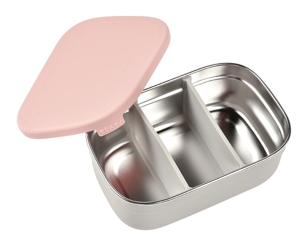 babymarkt Lunchbox aus Edelstahl - velvet grau/dusty rosa Nur für heute