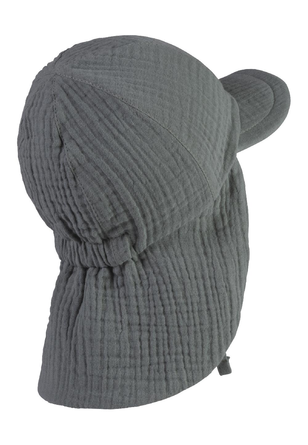 babymarkt Schirmmütze mit Nackenschutz Musselin mattgrün im Angebot