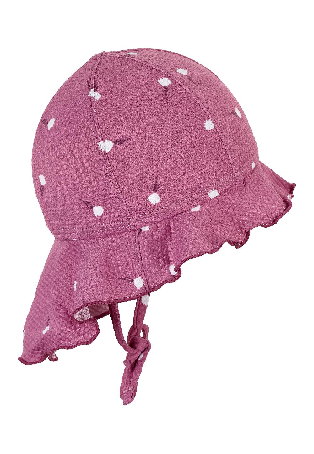 babymarkt Schirmmütze mit Nackenschutz Blumen purpur Fabrik Onlineshop