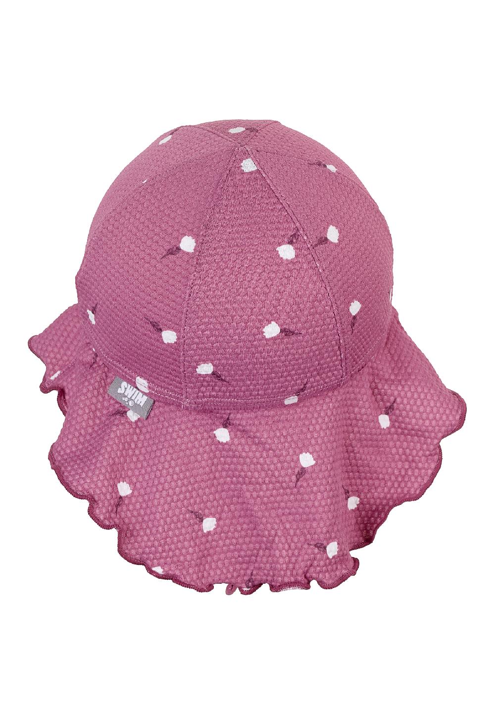 babymarkt Schirmmütze mit Nackenschutz Blumen purpur Fabrik Onlineshop