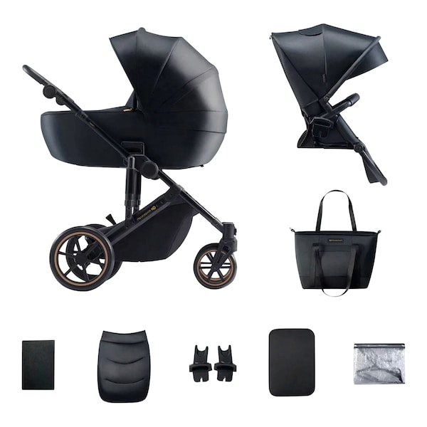 ﻿babywalz KinderkraftKombikinderwagen PRIME 2 inkl. Wickeltasche venezian black
