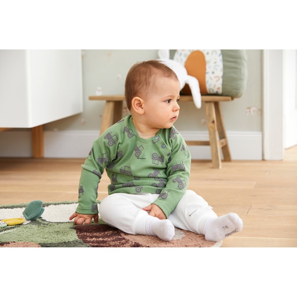 babywalz Bornino - Farm LifeRaglanshirt langarm Traktor grün/grau Online Outlet