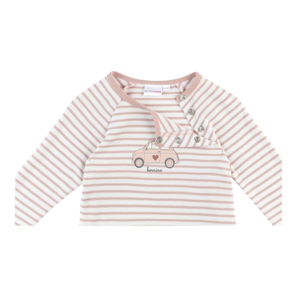 babywalz Bornino - Farm LifeRaglanshirt langarm Ringel Auto rosa/offwhite Zeitlich begrenztes Angebot