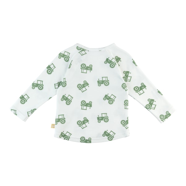 babywalz Bornino - Farm LifeRaglanshirt langarm Traktor offwhite/grün Exklusive Angebote