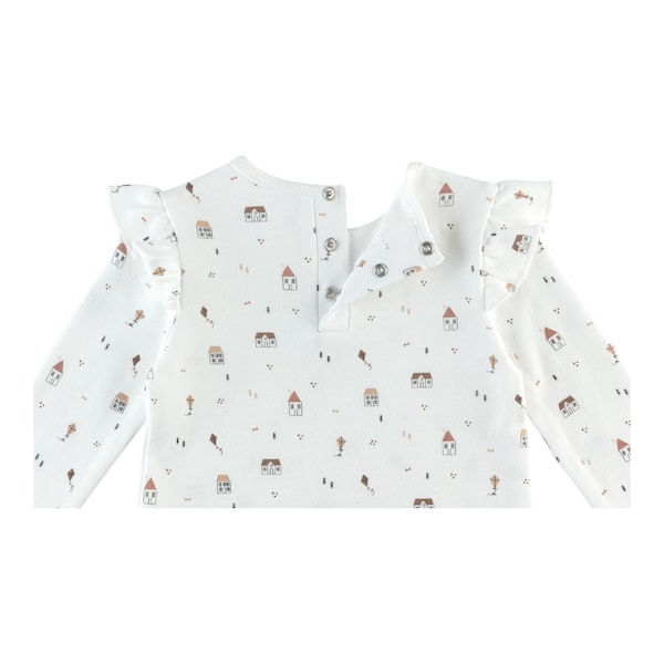 babywalz Bornino - Farm LifeShirt langarm Farm Life Volant offwhite/bunt Bestseller