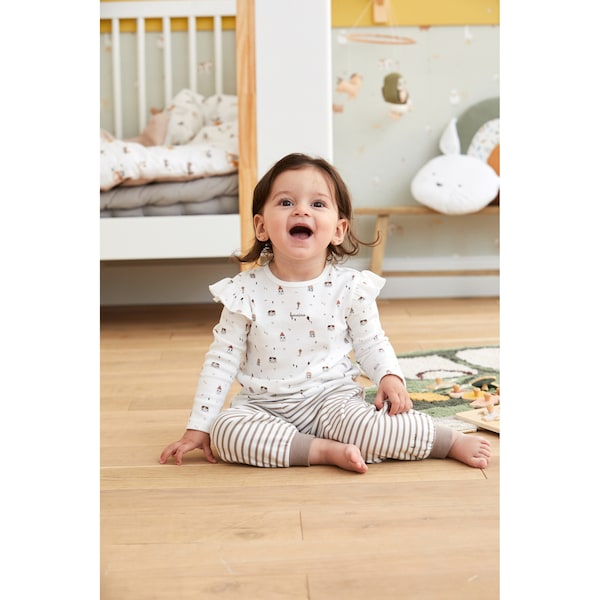babywalz Bornino - Farm LifeShirt langarm Farm Life Volant offwhite/bunt Bestseller