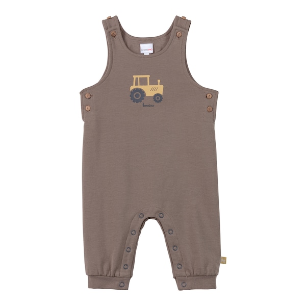 babywalz Bornino - Farm Life2-tlg. Set Latzhose und Shirt Traktor braun/offwhite Letzte 3 Tage