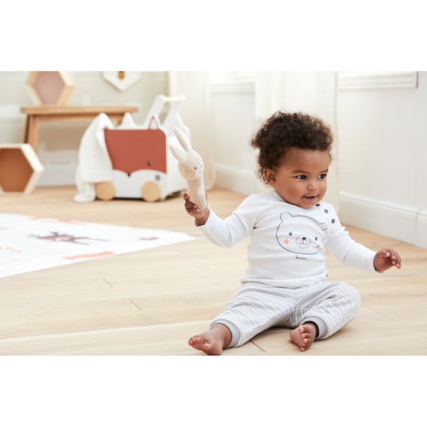 babywalz Bornino - Cute FoxRaglanshirt langarm Bär offwhite JETZT KAUFEN