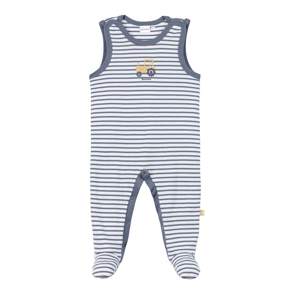 babywalz Bornino - Farm LifeStrampler-Set 2-tlg. mit Body Traktor blau/offwhite Letzter Tag