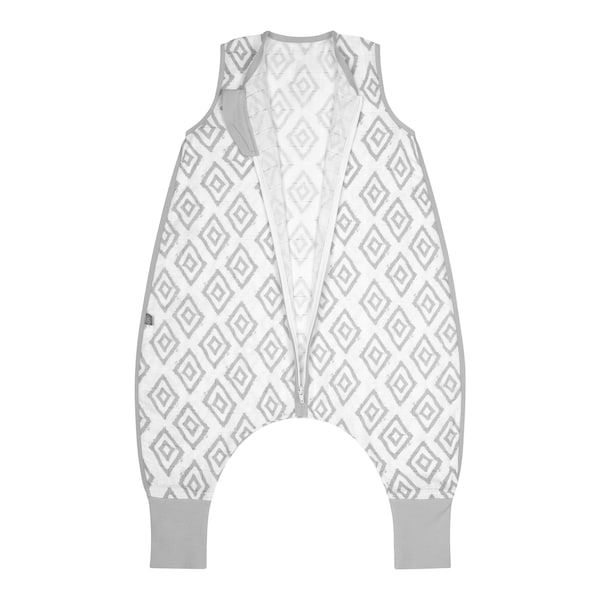 babywalz emma & noahSommer-Sleepoverall Musselin 0.5 TOG Rauten grau Fabrikladen