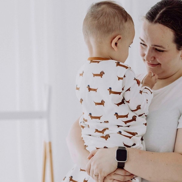 babywalz emma & noahGanzjahres-Schlafsack 1.0 TOG weiß / Dackel Verkauf