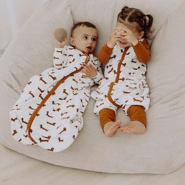 babywalz emma & noahGanzjahres-Schlafsack 1.0 TOG weiß / Dackel Verkauf
