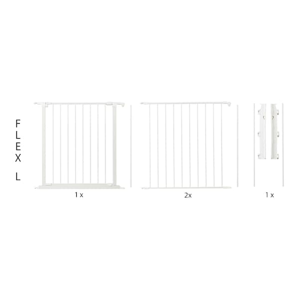 babywalz Baby DanAbsperrgitter Flex L 90-223 cm weiß Meist gekauft
