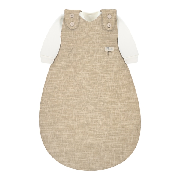 babywalz Alvi - BABY-MÄXCHEN3 tlg. Ganzjahresschlafsack Slub Musselin 2.5 TOG beige / Slub Muslin Osterangebot