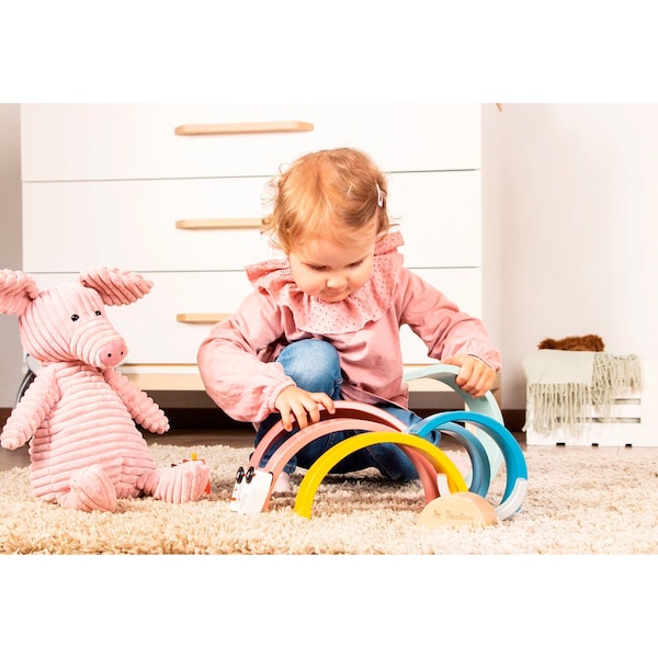 babywalz PinolinoHolzbausteine Regenbogen Ruby VIP-Rabatte