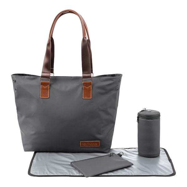 babywalz 2heartsWickeltasche Shopper grau Schlussverkauf