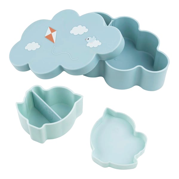 babywalz Done by Deer3tlg. Set Lunch & Snackbox mit Strohhalmflasche Playground blau Weihnachtsangebot