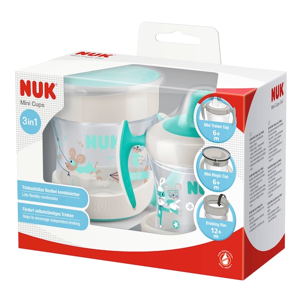 babywalz NUK2er-Set Trinklernbecher Mini Magic Cup und Mini Trainer Cup 160 ml Vatertagsangebot