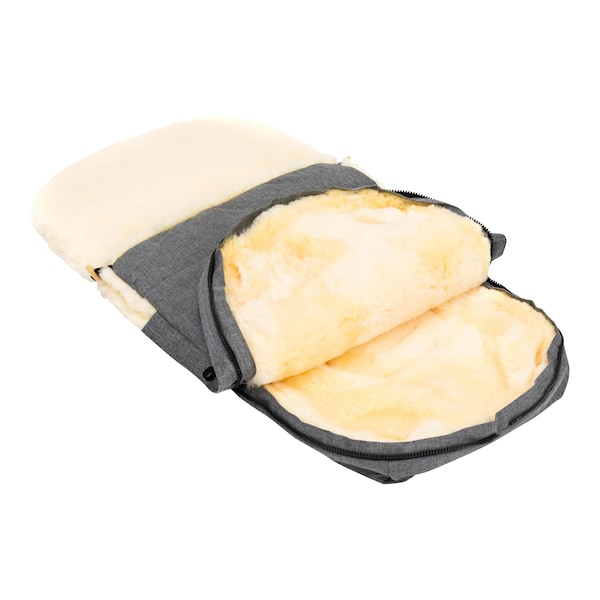 babywalz babycabWinterfußsack Lammfell Lille für Kinderwagen Buggy hellgrau melange Großer Ausverkauf