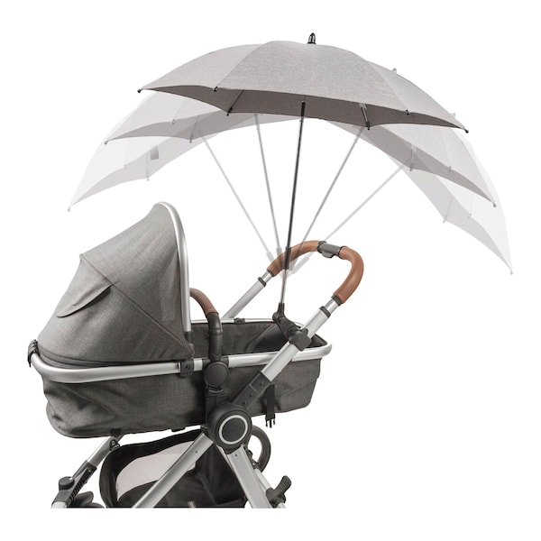 babywalz babycabUniversal Sonnenschirm für Kinderwagen grau melange Preisnachlass