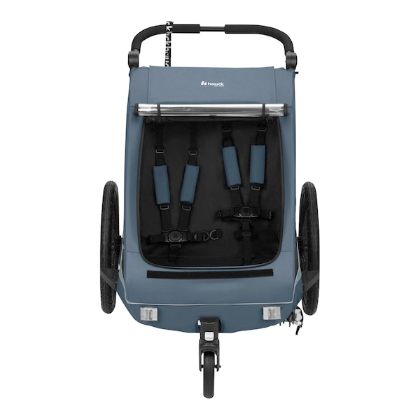 babywalz HauckFahrradanhänger Dryk Duo Plus Dark Blue Riesige Rabatte