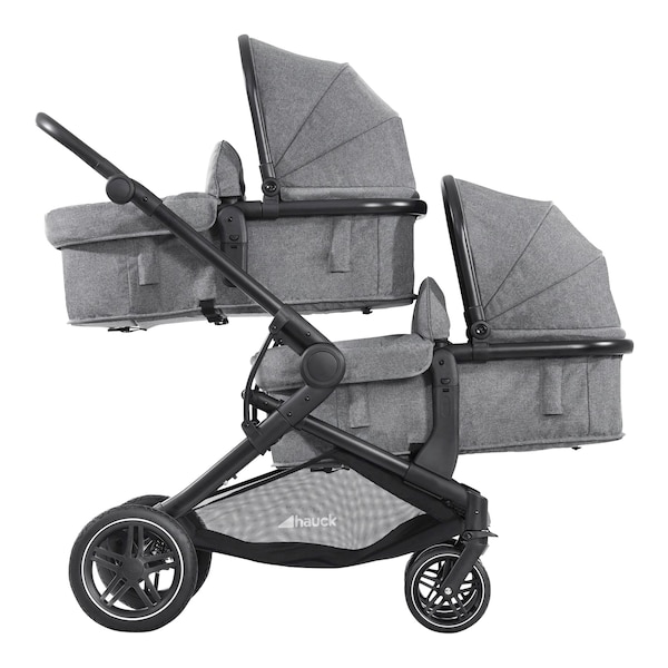 babywalz HauckZwillings- und Geschwisterwagen Atlantic Twin melange grey Riesige Ersparnisse