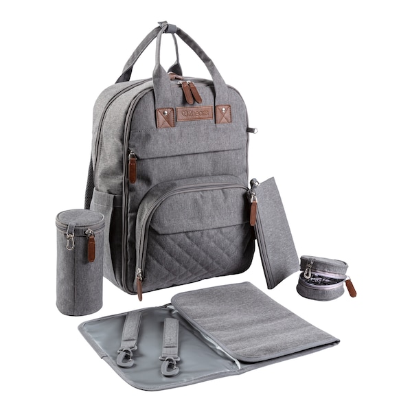 babywalz 2heartsWickelrucksack Functional grau Weihnachtsangebot