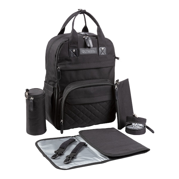 babywalz 2heartsWickelrucksack Functional schwarz Vatertagsangebot