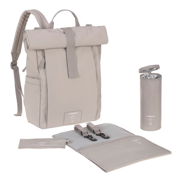 babywalz LässigWickelrucksack Rolltop Up taupe VIP-Rabatte